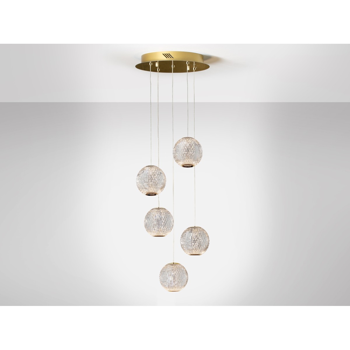 Люстра Austral LED 5L Ø32 золото