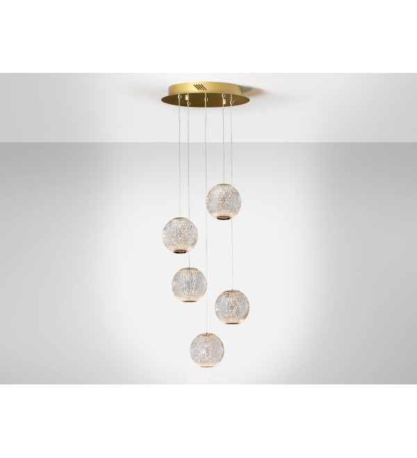 Люстра Austral LED 5L Ø32 золото
