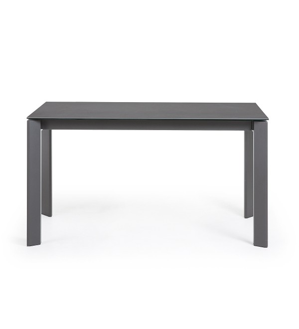 Стол Atta 140 (200) x90 антрацит керамика