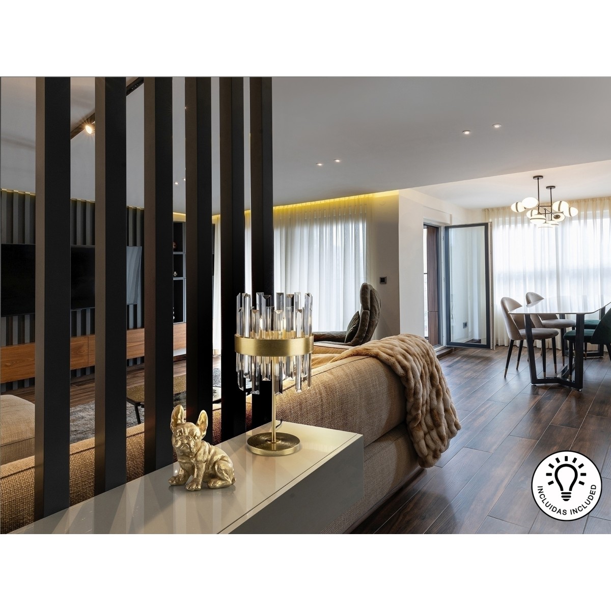 Настольная лампа Grace 6L золотая