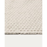 Ковер Mascarell из хлопка и полиэстера белого цвета 70 x 140 см