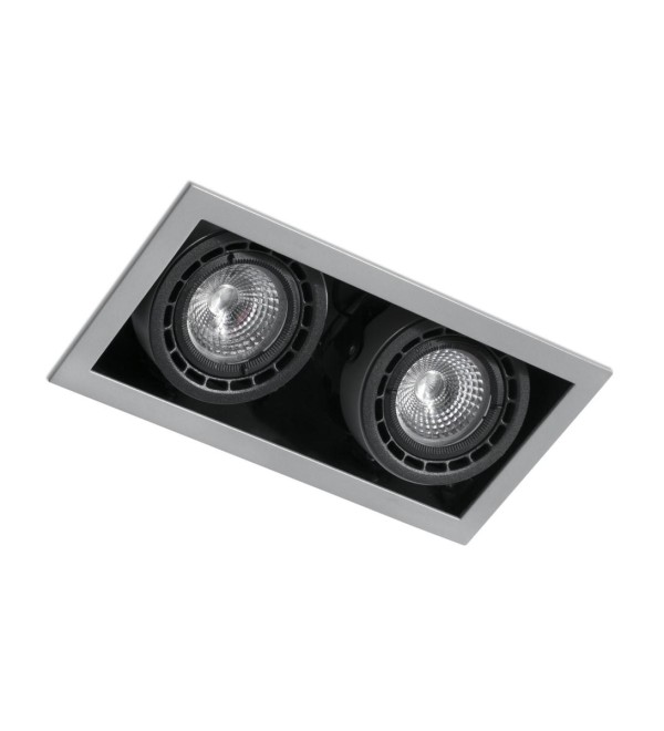 Встраиваемый светильник NANO COLIN-2 с рамкой серый LED 14 - 24W 3000K 20є