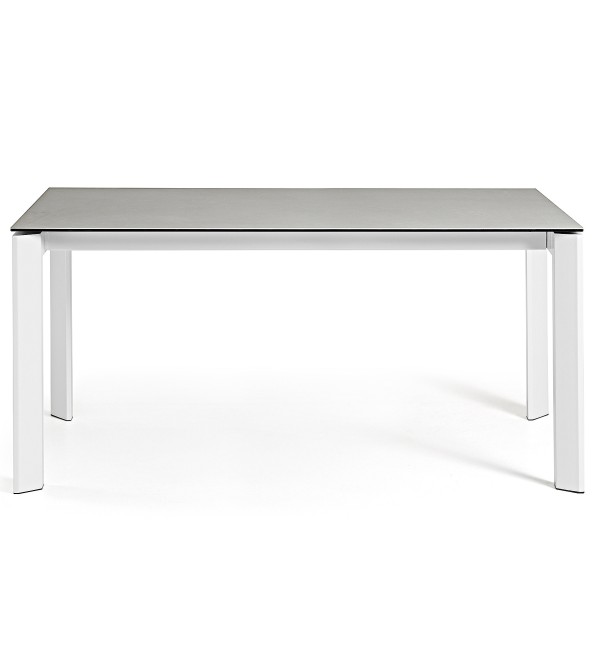 Стол Atta 160 (220) x90 белый керамика