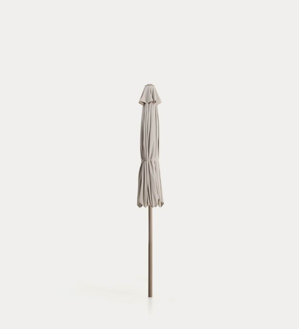 Бежевый зонт Milna со стальной конструкцией цвета таупе, диаметр 300 см