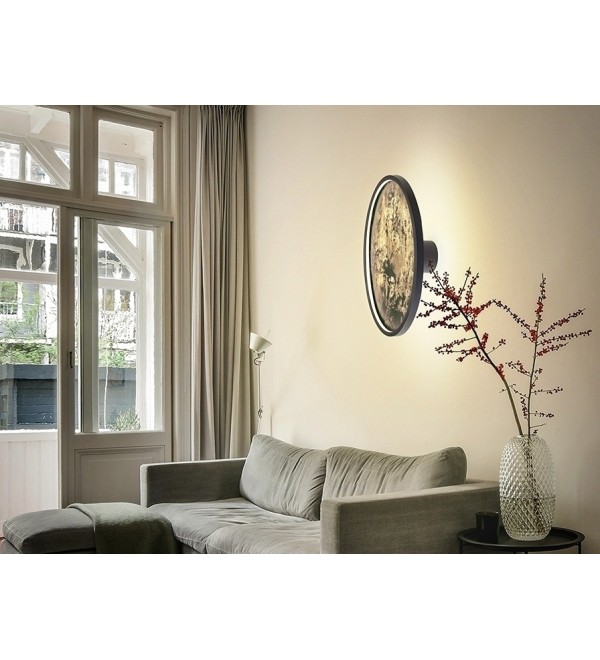 Настенный/потолочный светильник Stone CCT- черный LED D60