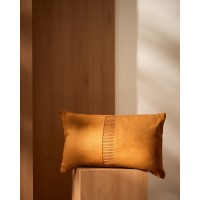 Чехол для подушки Luadia из оранжевого хлопка с плиссировкой, 30 x 50 см