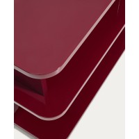 Полка Aduma из МДФ, покрытого лаком бордового цвета с глянцевой отделкой, 100 x 65 см