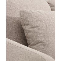 Трехместный диван-кровать Laira из бежевого шенилла, 218 см