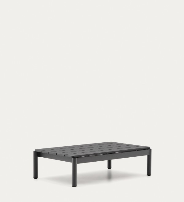 Журнальный столик Sorells из серого алюминия 57 x 91 см