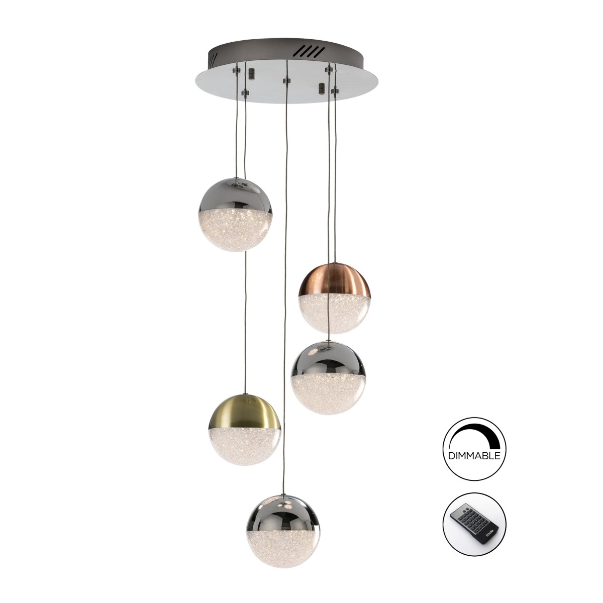 Подвесной светильник Sphere 5L LED Ø33 DIM разноцветный