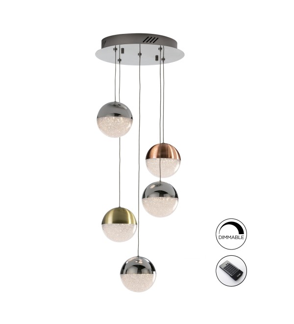 Подвесной светильник Sphere 5L LED Ø33 DIM разноцветный 