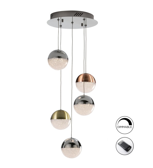 Подвесной светильник Sphere 5L LED Ø33 DIM разноцветный 