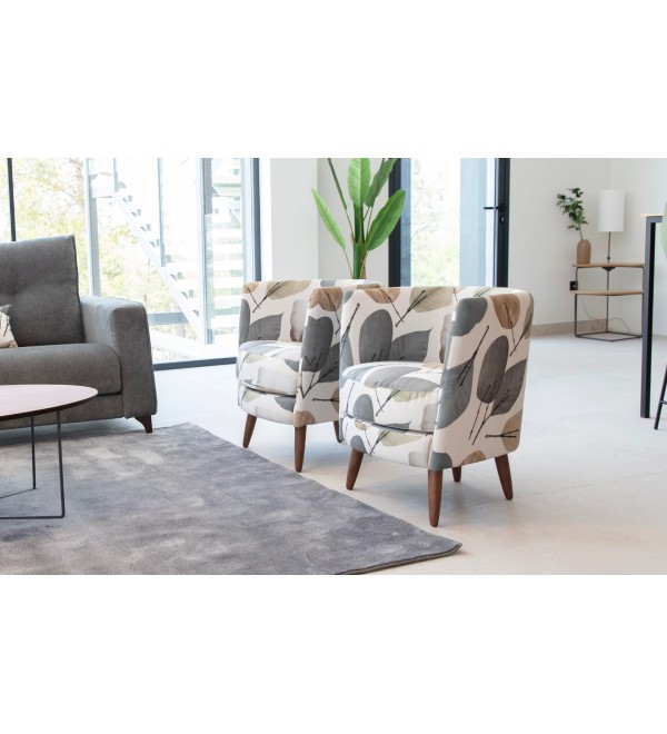 Кресло Peque Wood Legs ткань ALBERO 02 (S.5)