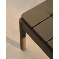Журнальный столик Sorells из зеленого алюминия 63 x 149 см