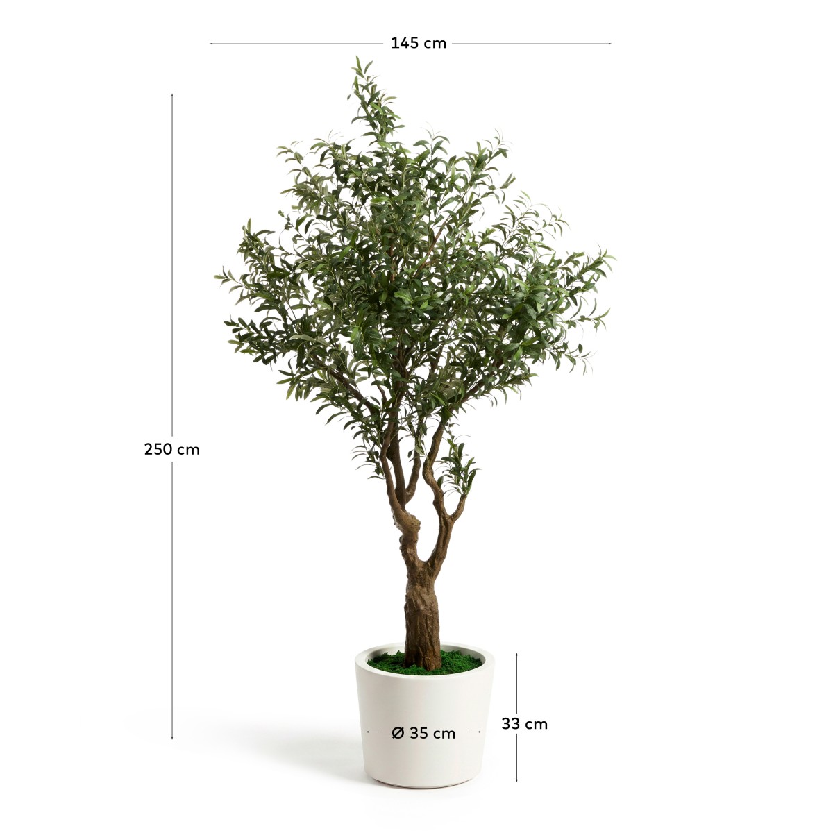 Искусственное дерево Artificial Olive в белом горшке, 210 см