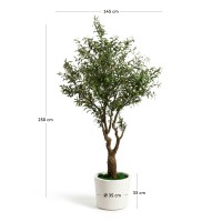 Искусственное дерево Artificial Olive в белом горшке, 210 см