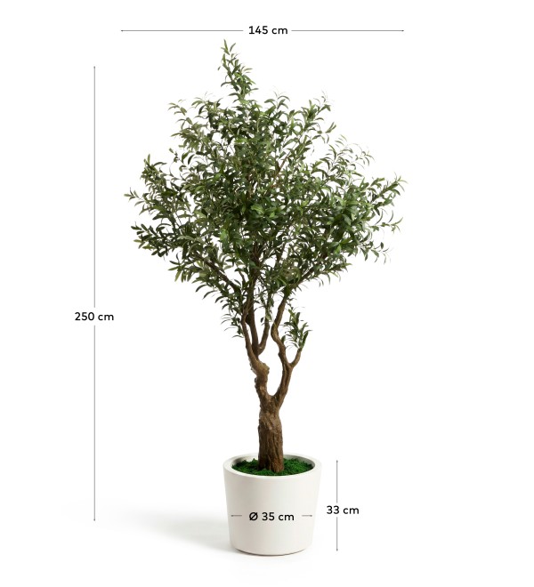 Искусственное дерево Artificial Olive в белом горшке, 210 см
