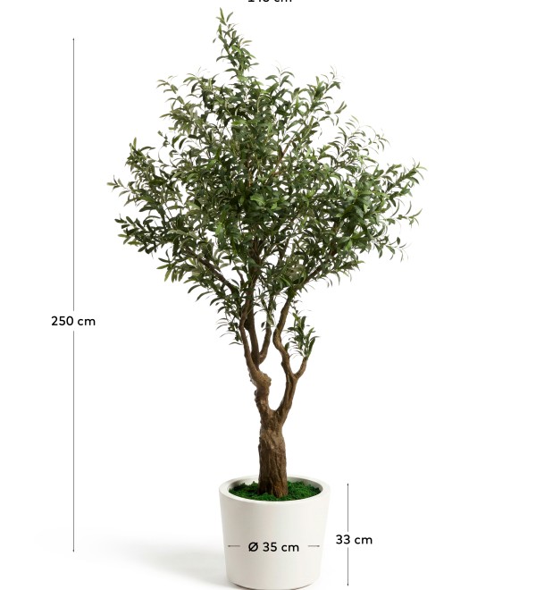 Искусственное дерево Artificial Olive в белом горшке, 210 см