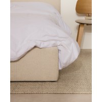 Кровать Nahiri бежевого цвета из шенилла с ящиком для хранения 90 x 200 см