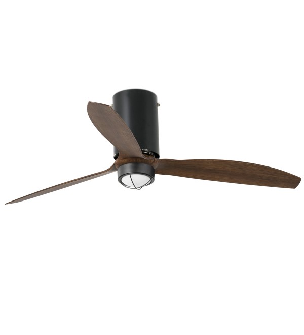Потолочный вентилятор Mini Tube Fan LED мат. белый/деревянный