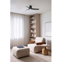 Потолочный вентилятор HEY TUB S Ш900mm черный 3 P LED 10W CCT