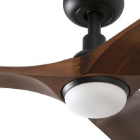 Потолочный вентилятор HEYWOOD S Ш900 черный/орех 3P LED 10W TUYA