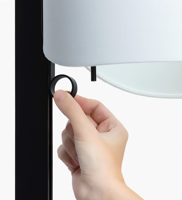 Торшер Stand Up черного и серого цвета E27 20W