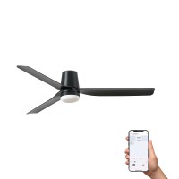 Потолочный вентилятор PUNT TUB M Ш1300MM черный 3 P LED 18W TUYA
