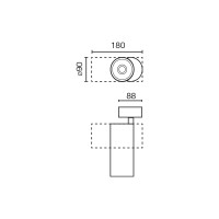 Потолочный светильник FOST SURFACE Ш90 42W белый 23° FASHION