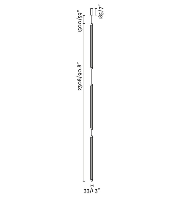 Подвесной светильник LUMINA 600 3L COLGANTE черный LED 36W 2200K DALI