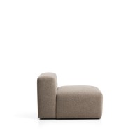 Коричневое кресло из синели Blok, 90 см