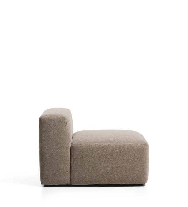 Коричневое кресло из синели Blok, 90 см