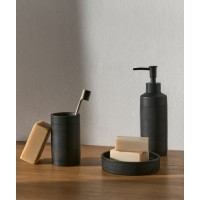 Sisel Мыльница из искусственного камня черного цвета