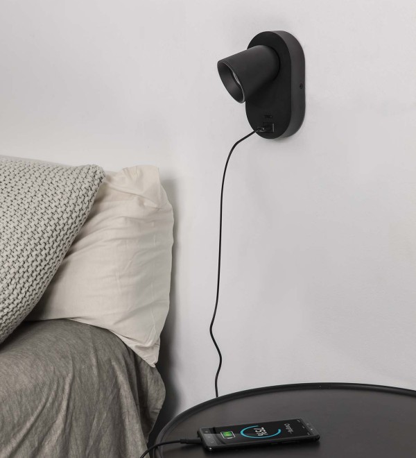 Настенный светильник CORB USB C черный