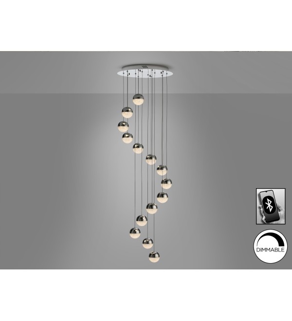 Подвесной светильник Sphere LED 14L Ø51 DIM BLUETOOTH хром