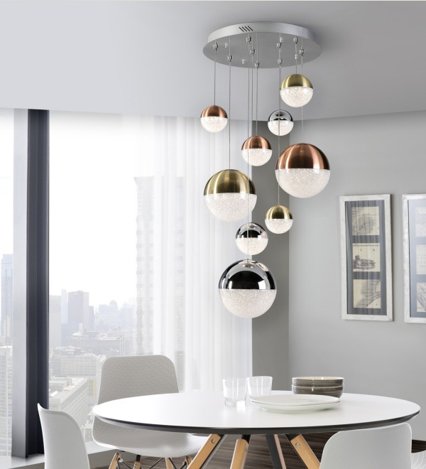 Подвесной светильник Sphere 9L LED Ø50 DIM разноцветный