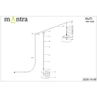 9445 Торшер без абажура MANTRA RUTI RICCA