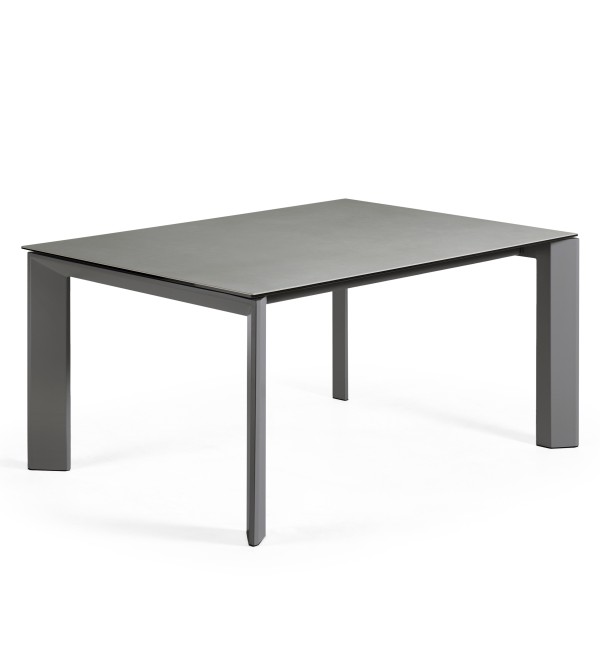 Стол Atta 160 (220) x90 антрацит керамика