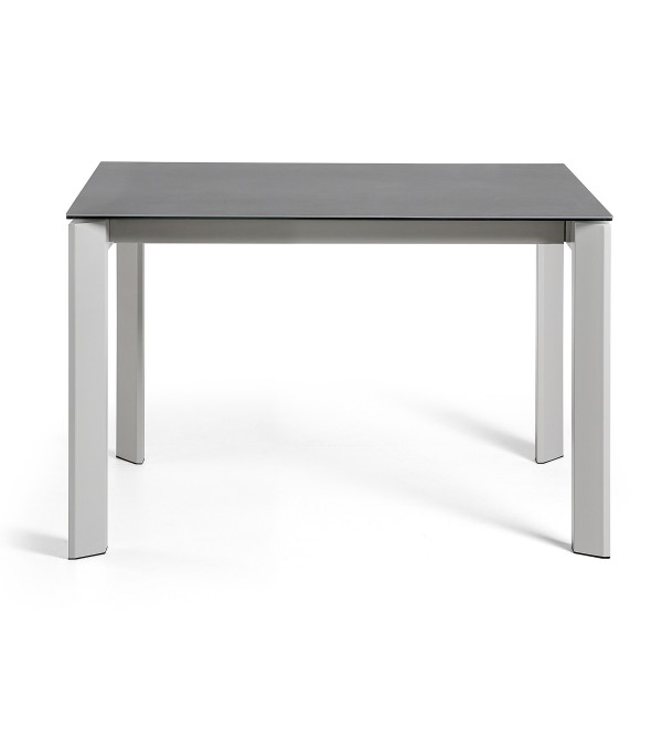 Стол Atta 120 (180) x80 серый керамический Vulcano Roca