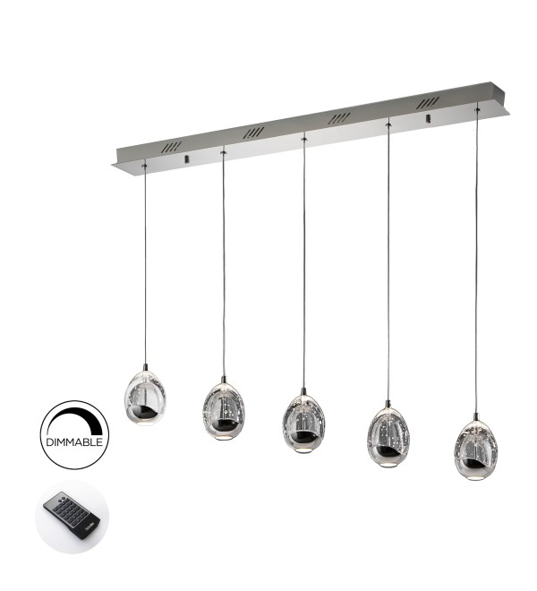 Подвесной светильник Rocio 5L хром DIMMABLE