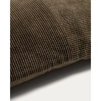 Чехол для подушки Seliria из коричневого вельвета с вышивкой, 30 x 50 см