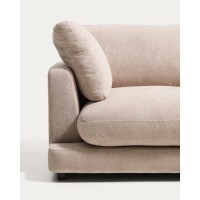 3-местный диван Gala из микробукле бежевого цвета, 210 см