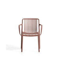 Уличный стул Isabellini из пластика терракотового цвета