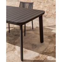 Раздвижной уличный стол Izola из алюминия с графитовой отделкой 220 (280) x 100 см