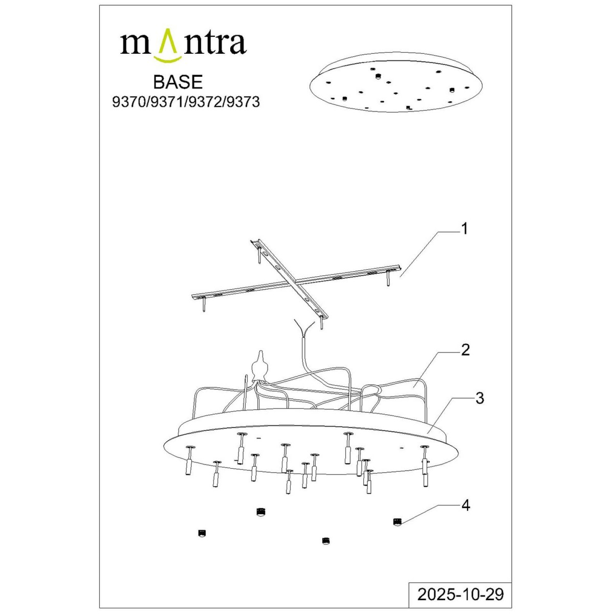 9372+9245 (14L) Подвесная люстра MANTRA BOOMERANG