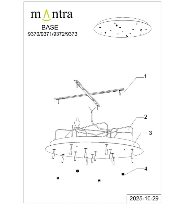 9372+9245 (14L) Подвесная люстра MANTRA BOOMERANG