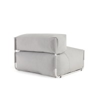 Square пуф квадратный со спинкой 101 x 101 см, светло-серый, для садового модульного дивана