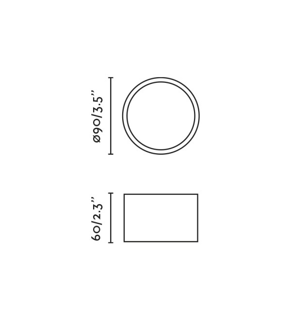 MIZU Потолочный светильник черный/черный LED 8W 2700K