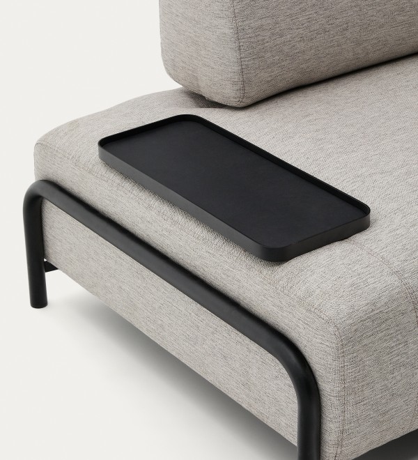 Диван 3-х местный Compo c маленьким подносом бежево-серый 