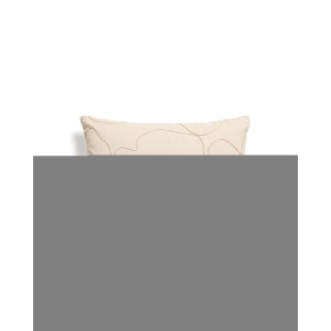 Чехол для подушки Dibel из хлопка цвета экрю с бежевой вышивкой, 30 x 50 см